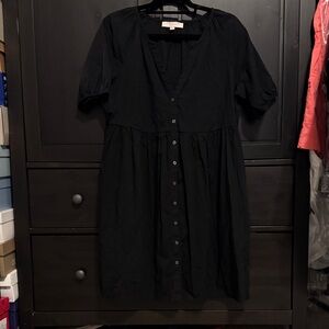 LOFT Black Swing Dress
